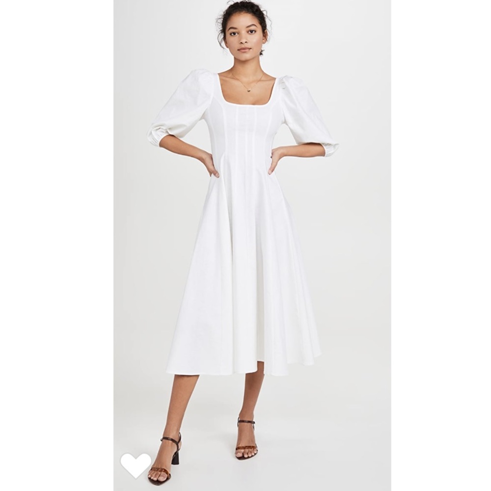 STAUD • linen swells midi dress